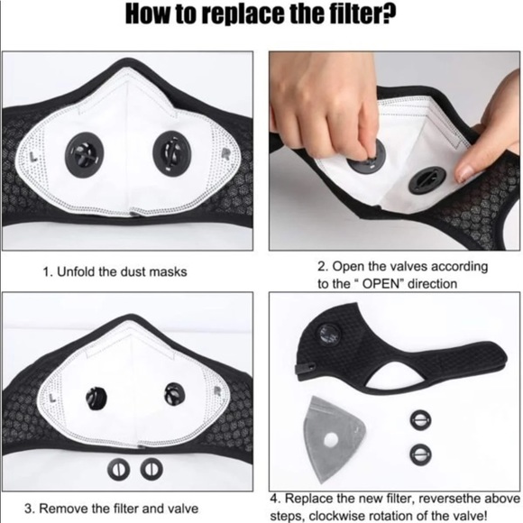 Unisex Reusable Sport Face Mask with respirators - Picture 12 of 12